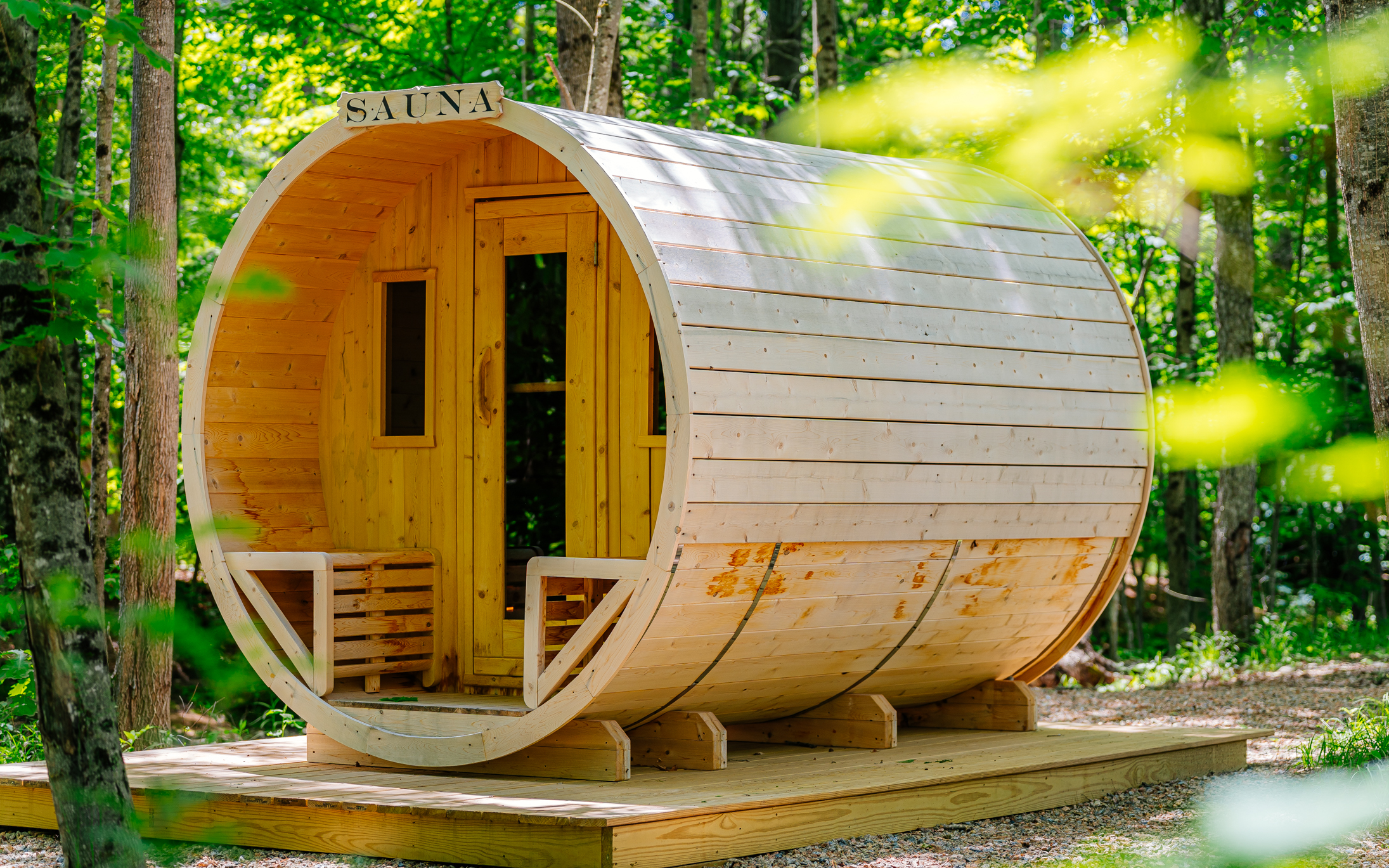 Custom Handcrafted Outdoor Barrel Sauna